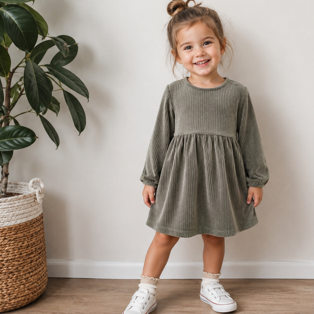Zara - robe côtelé - 2/3 ans
