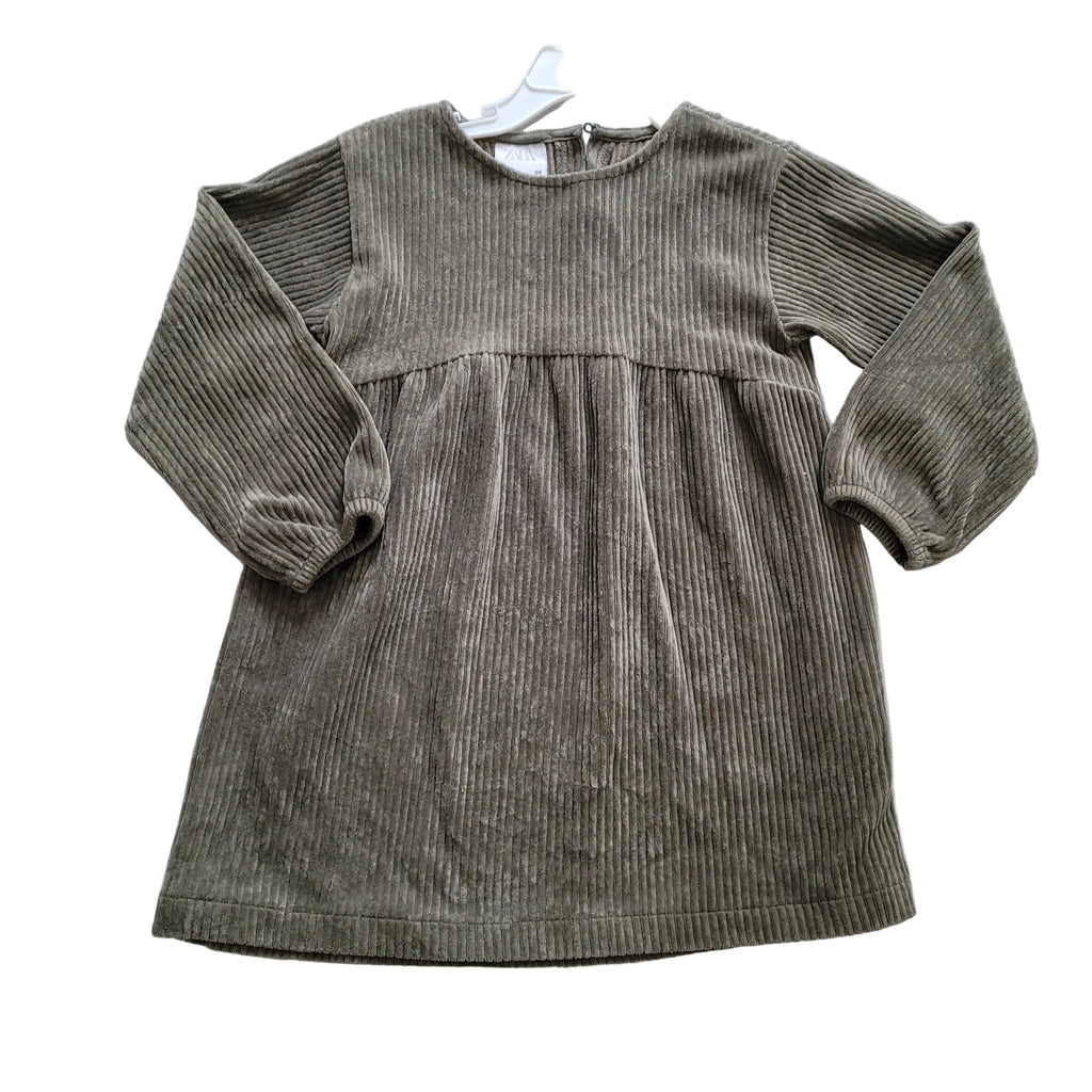 Zara - robe côtelé - 2/3 ans